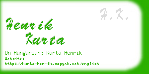 henrik kurta business card